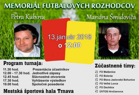 A-mužstvo 13.januára na memoriály Šmidoviča